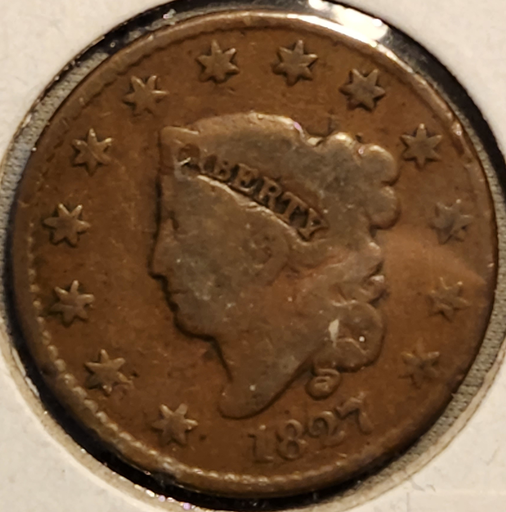 1827 Coronet Head Large Cent