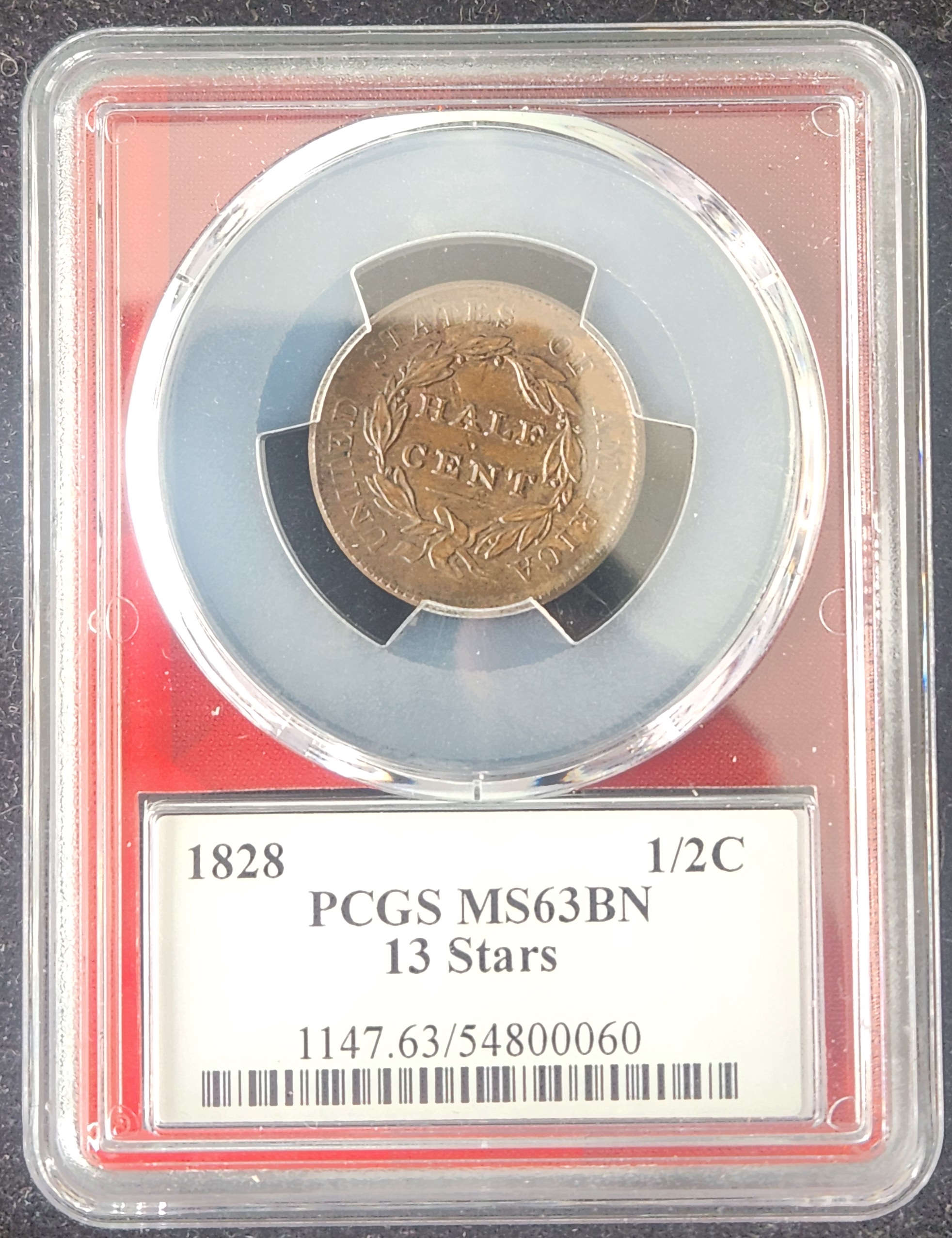 1828 Classic Head Half Cent