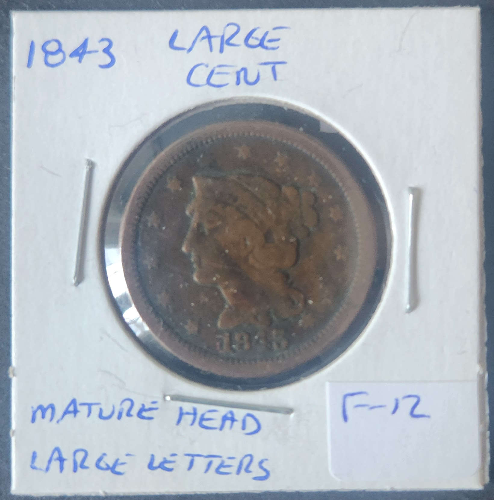 1843 Braided Hair Large Cent