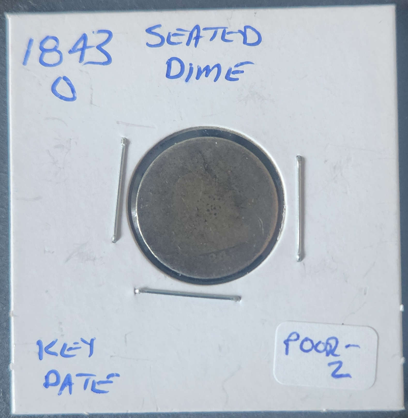 1843O Seated Liberty Dime