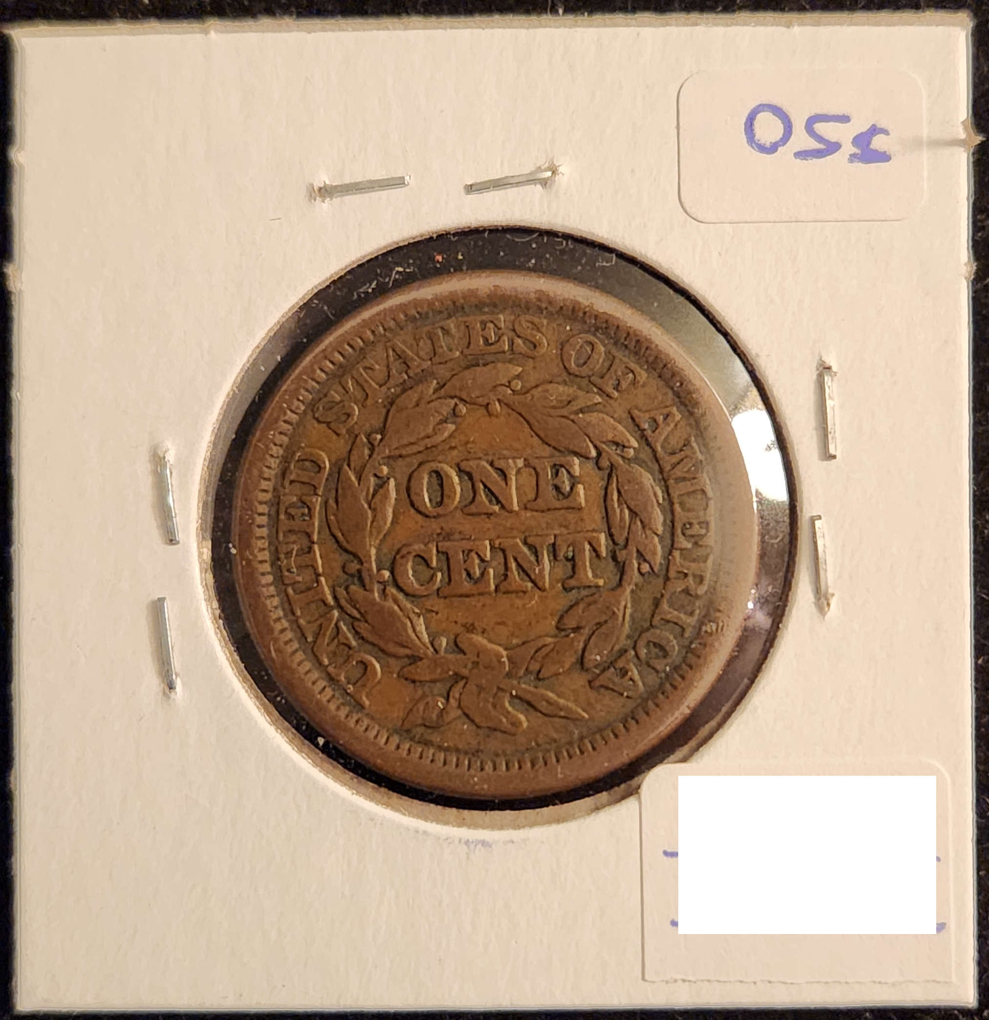 1846 Braided Hair Large Cent