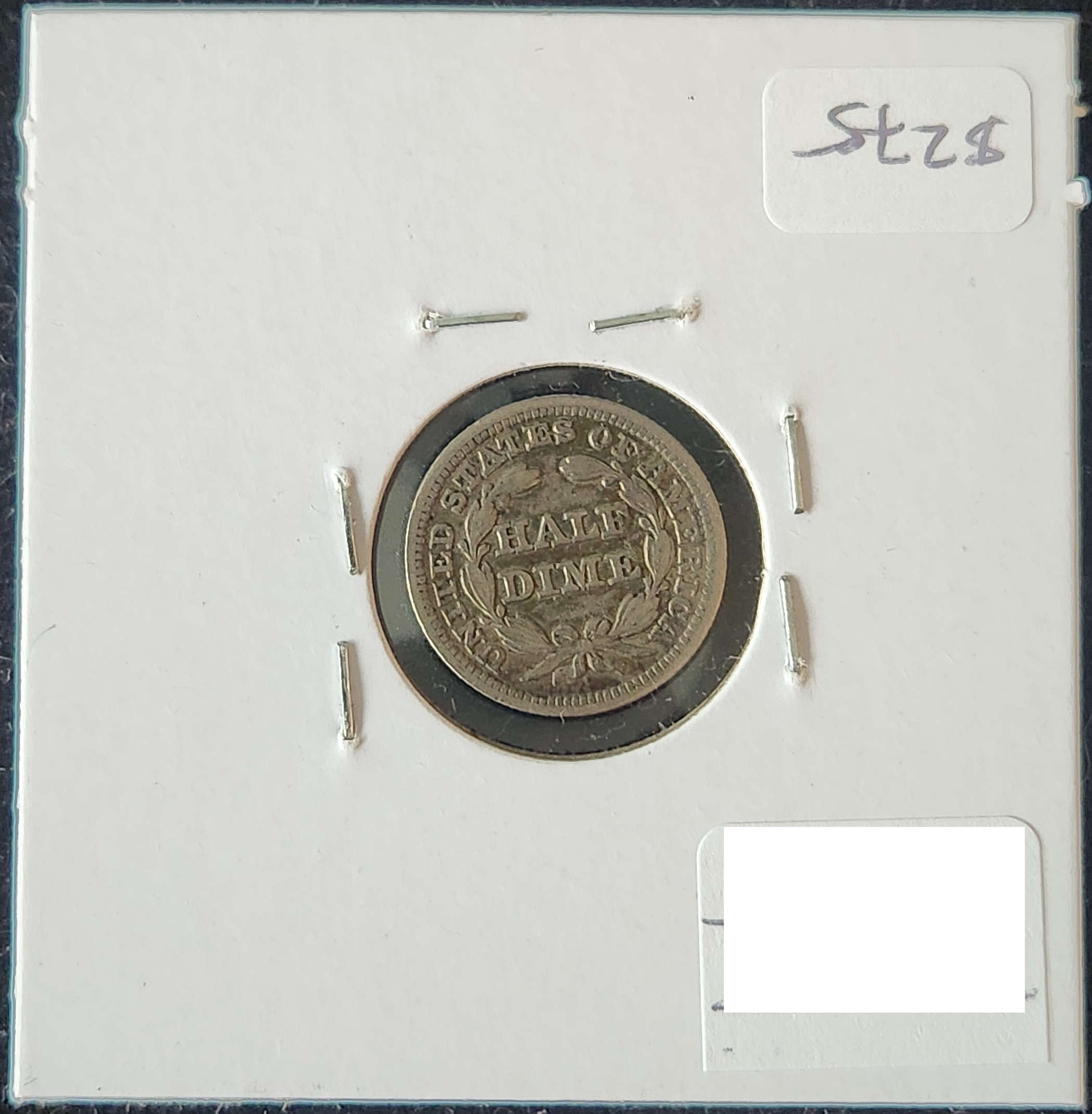 1848 Seated Liberty Half Dime