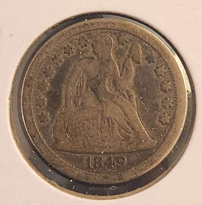 1849 Seated Liberty Dime