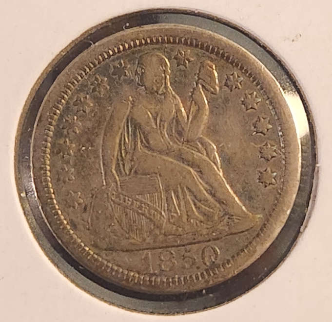 1850 Seated Liberty Dime