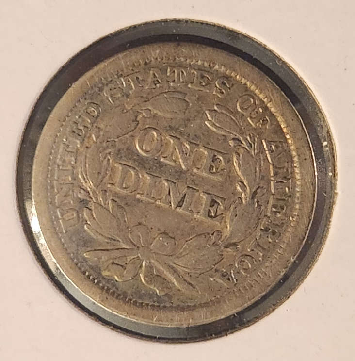 1850 Seated Liberty Dime