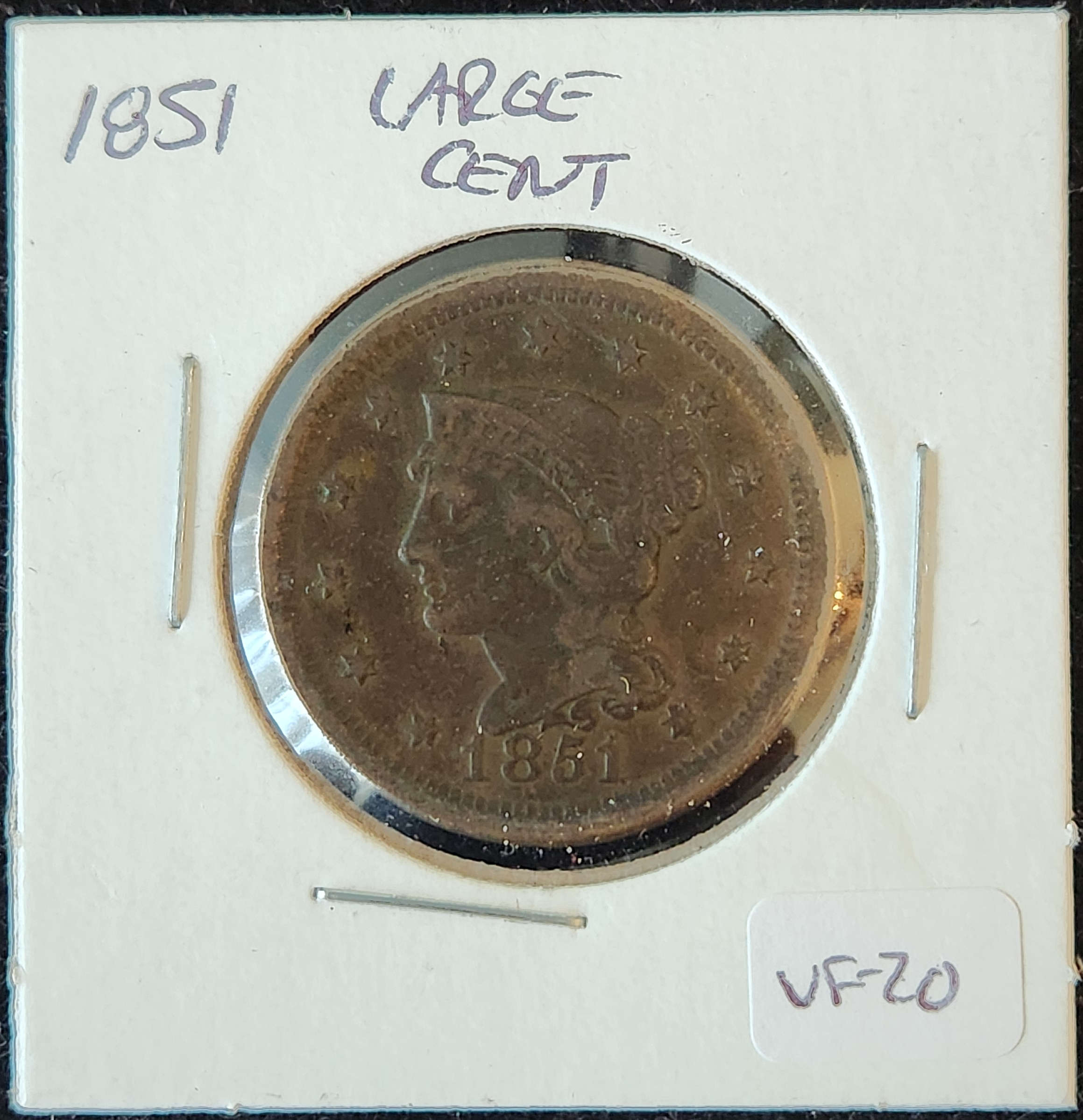 1851 Braided Hair Large Cent