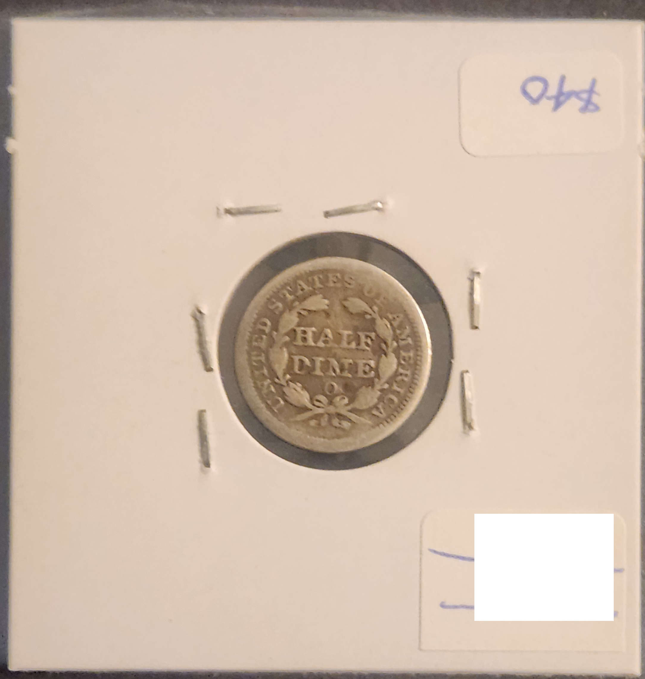 1857O Seated Liberty Half Dime