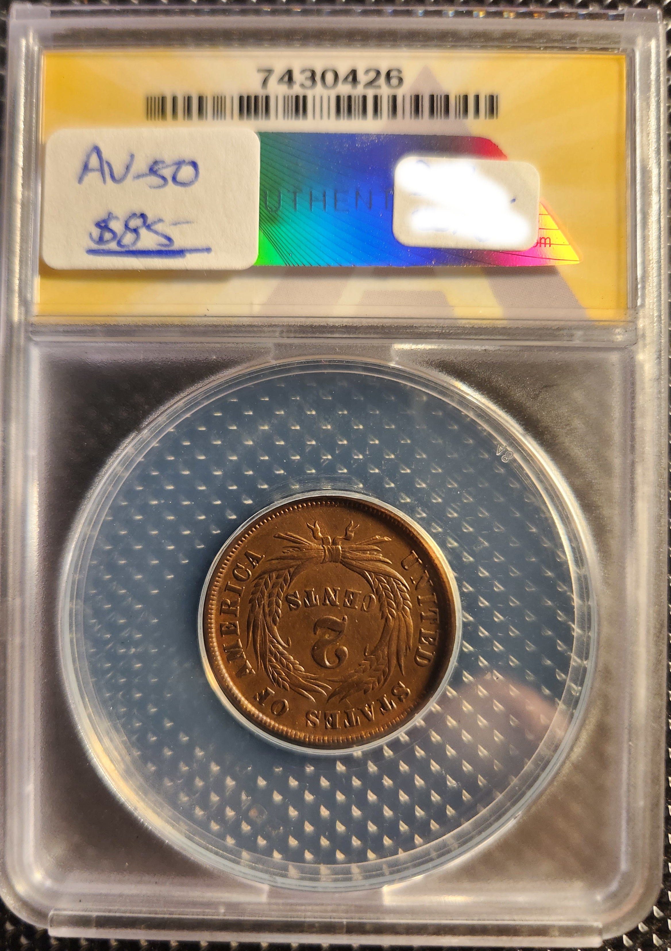 1864 Two Cent Piece