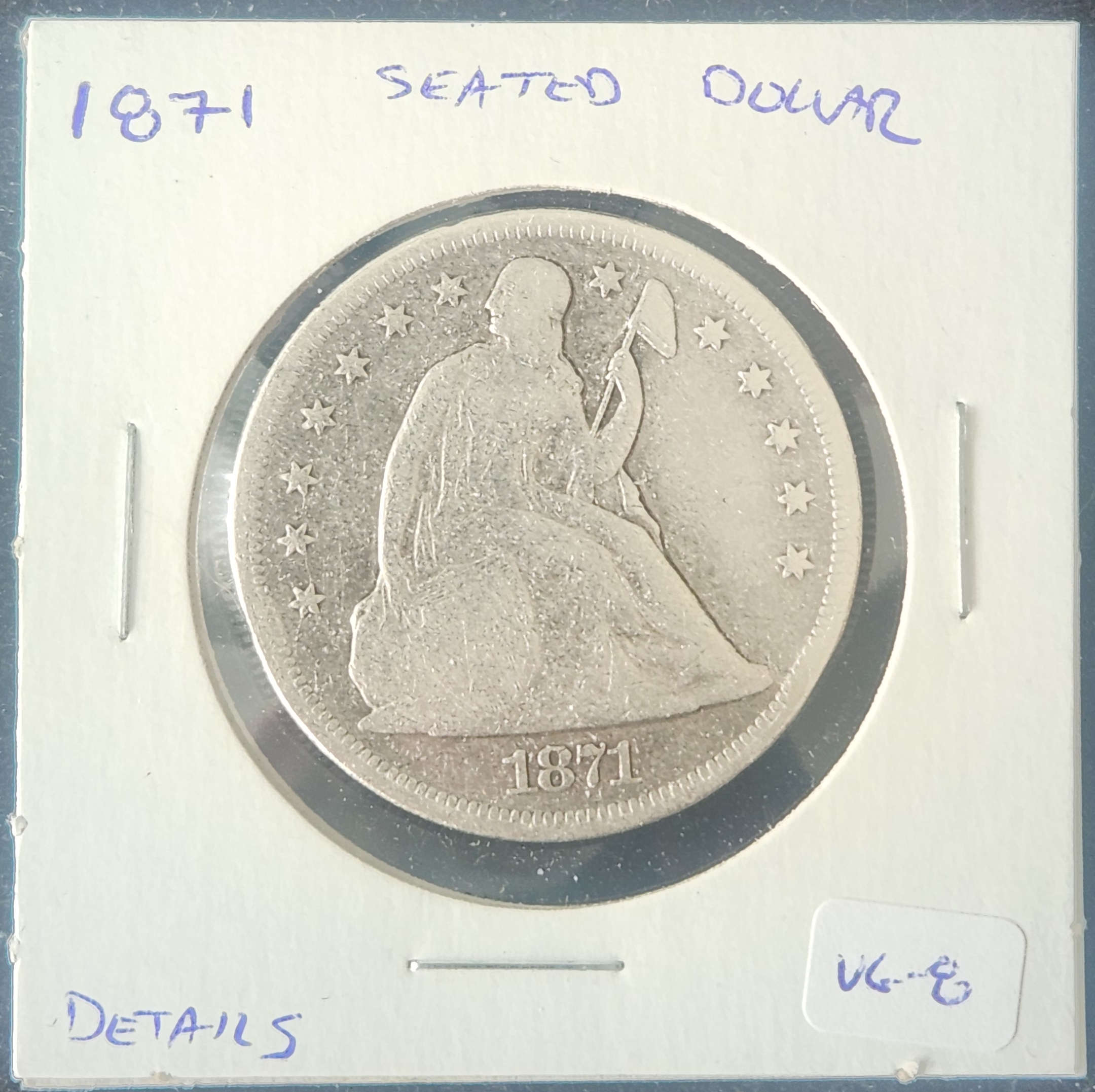 1871 Seated Liberty Dollar