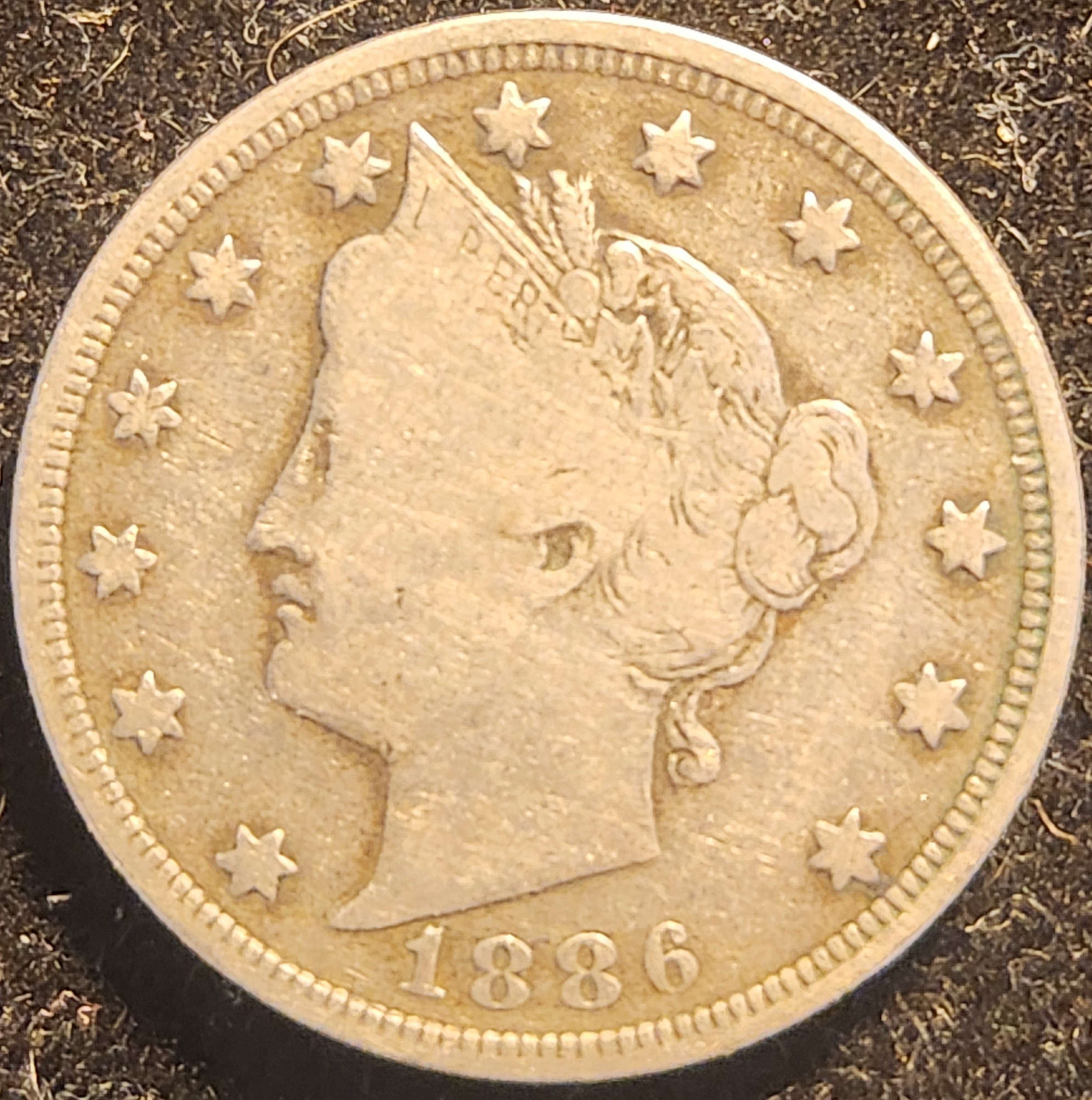 1886 V Nickel