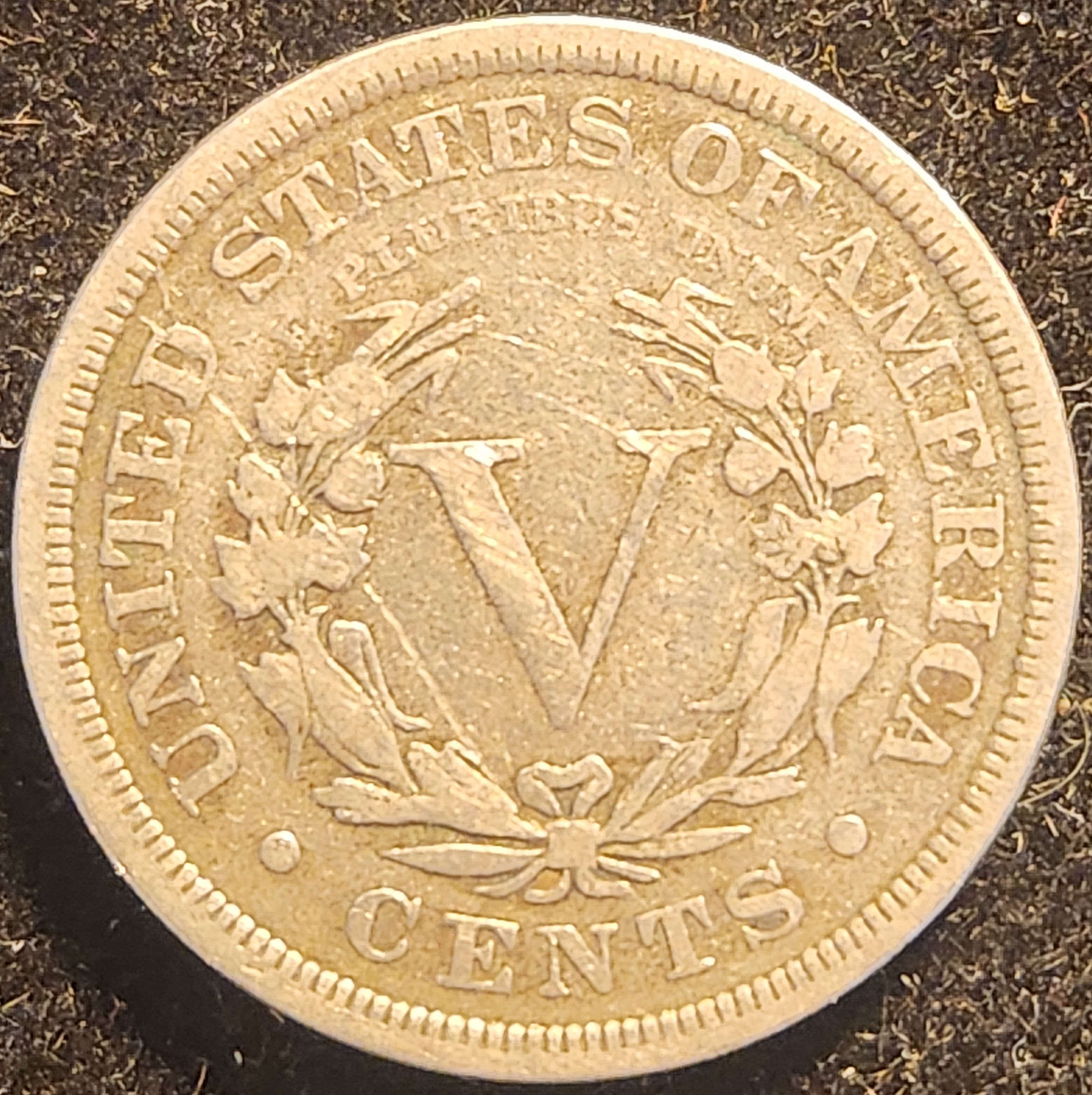 1886 V Nickel