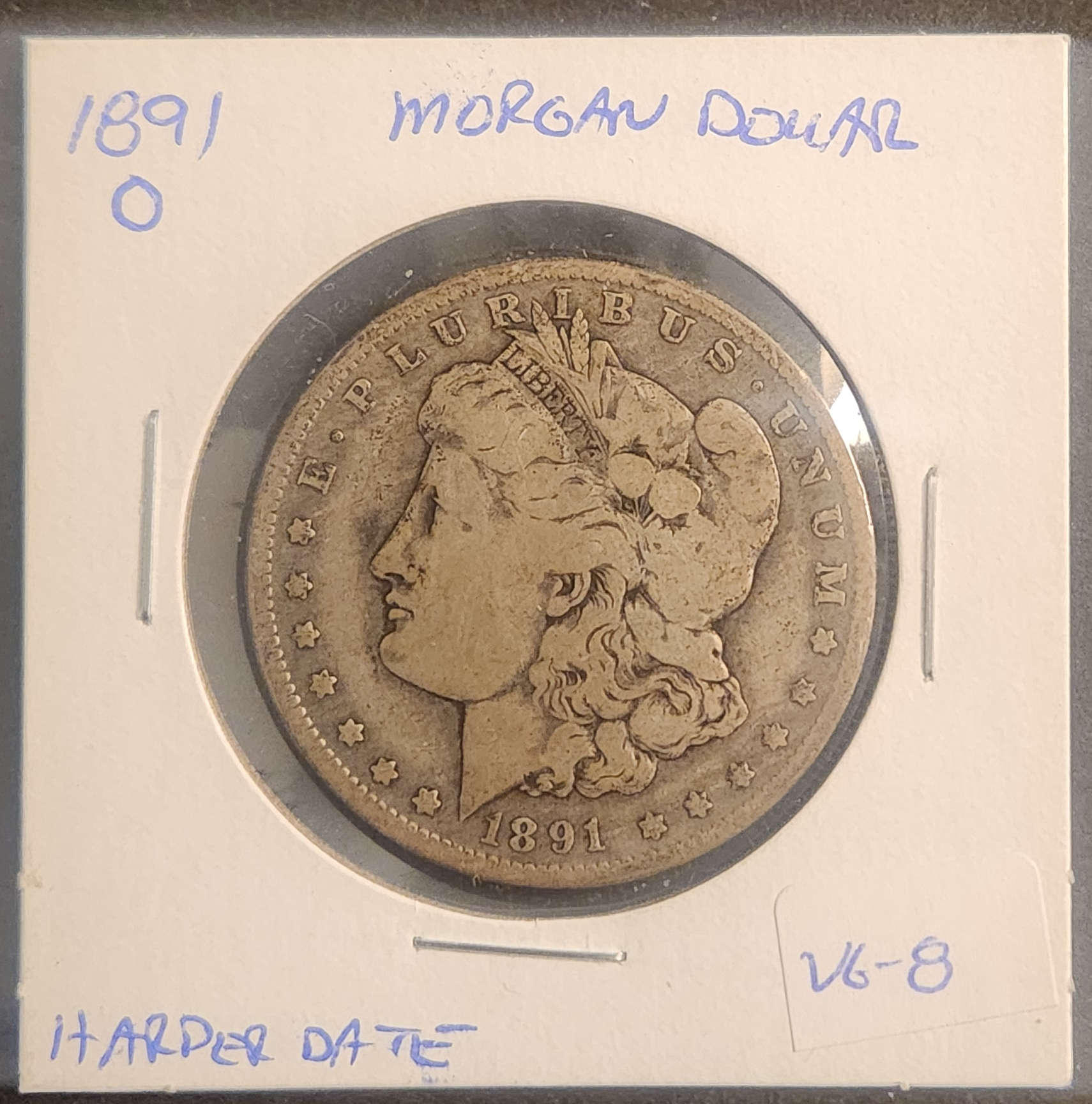 1891O Morgan Dollar