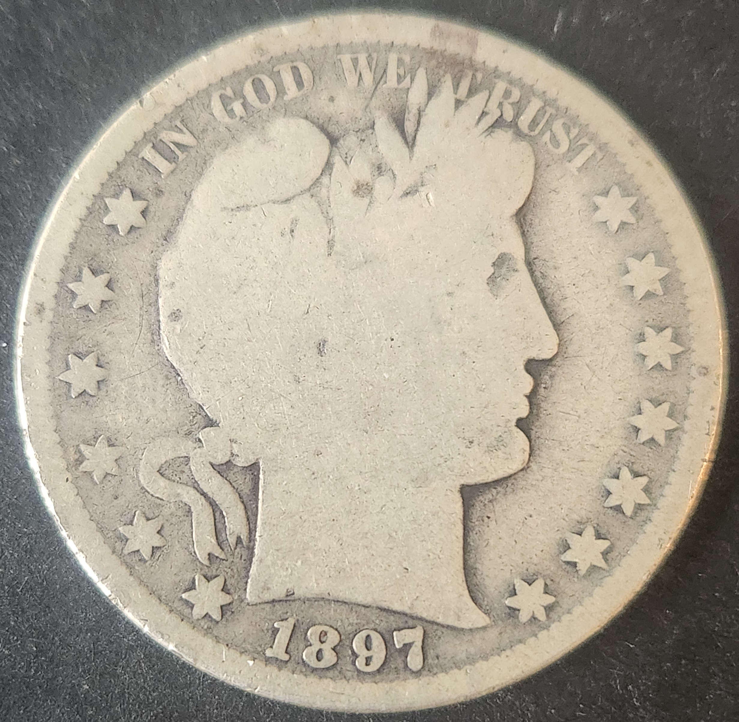 1897S Barber Half Dollar