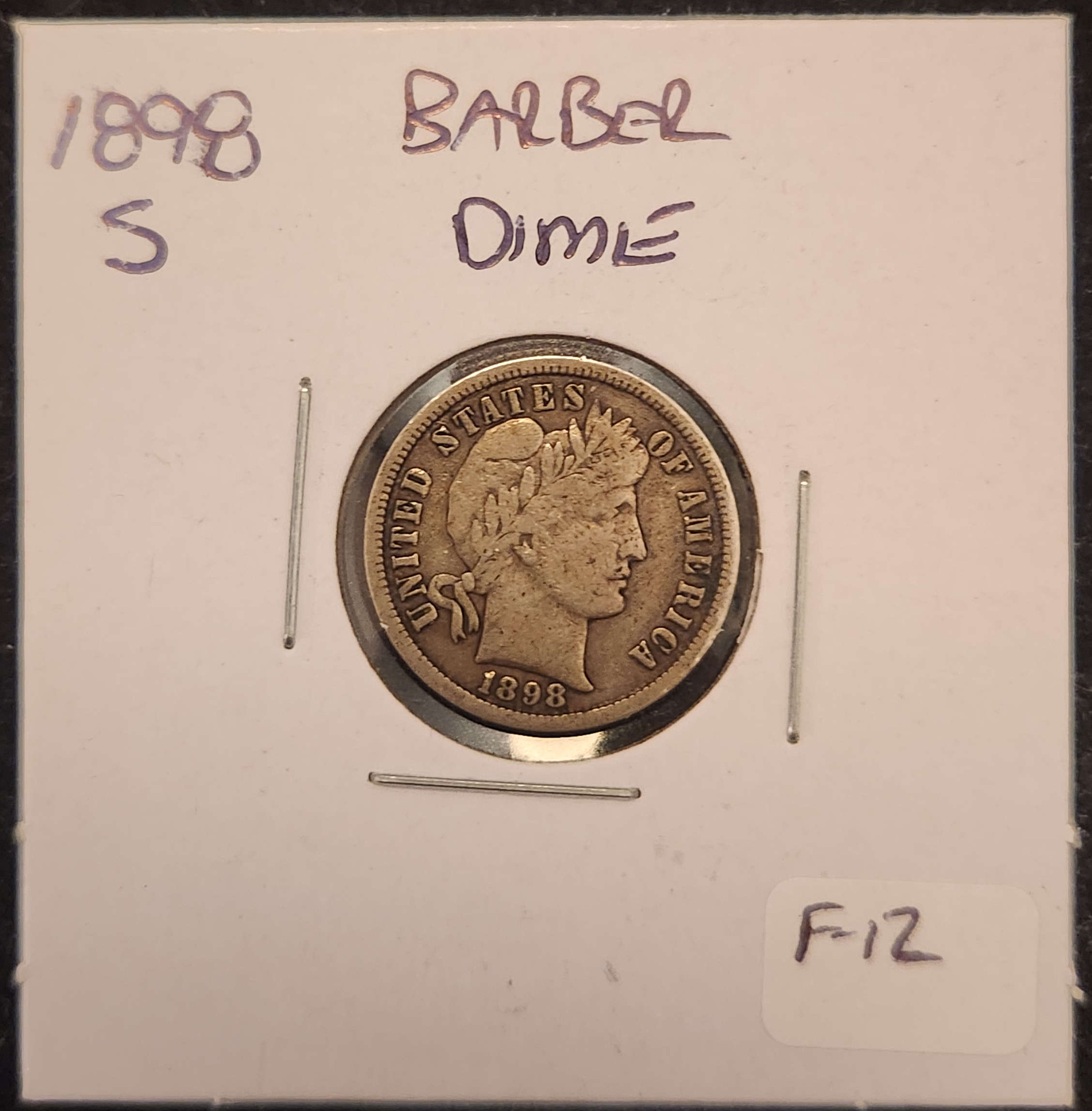 1898S Barber Dime