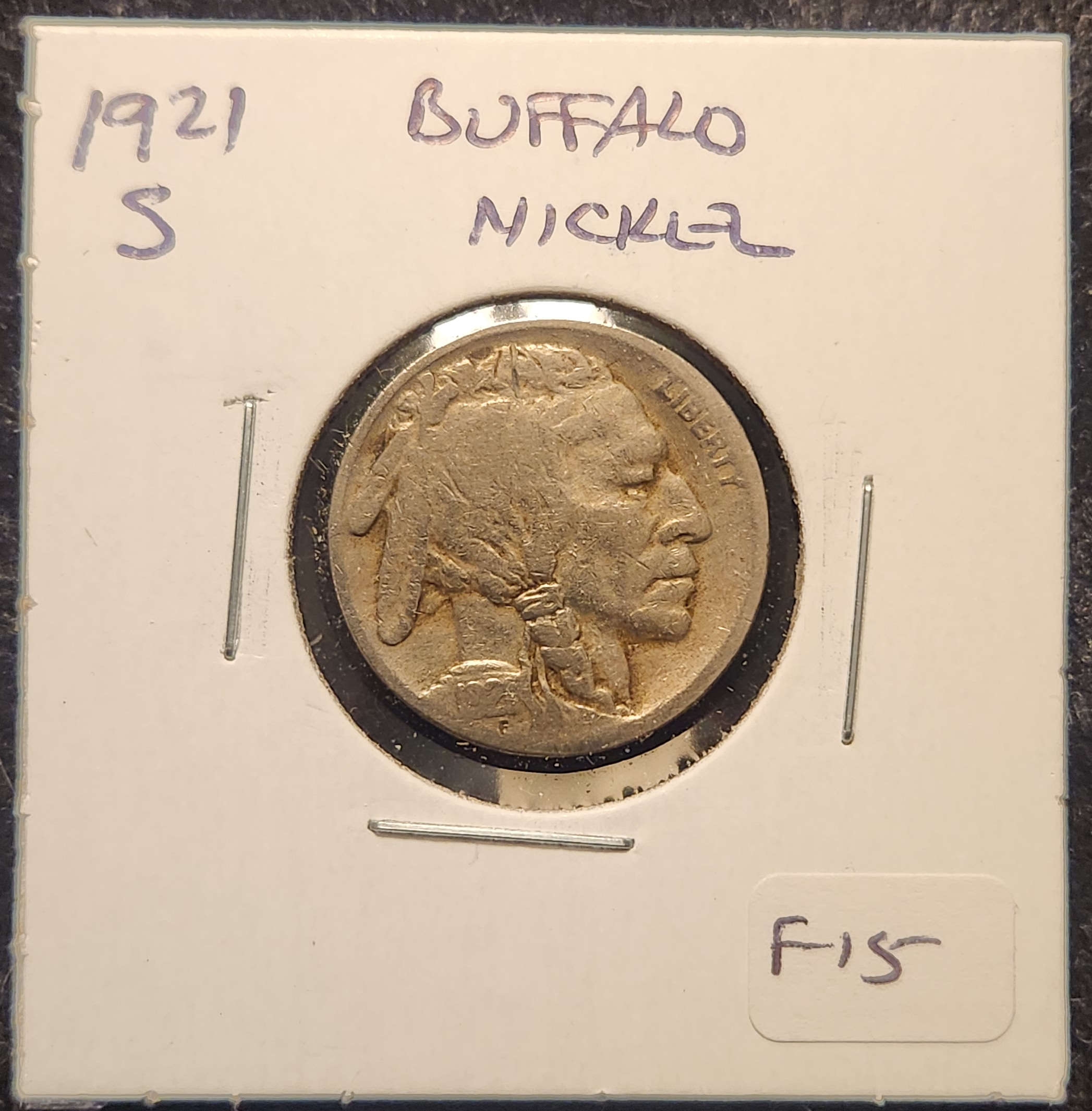 1921S Buffalo Nickel
