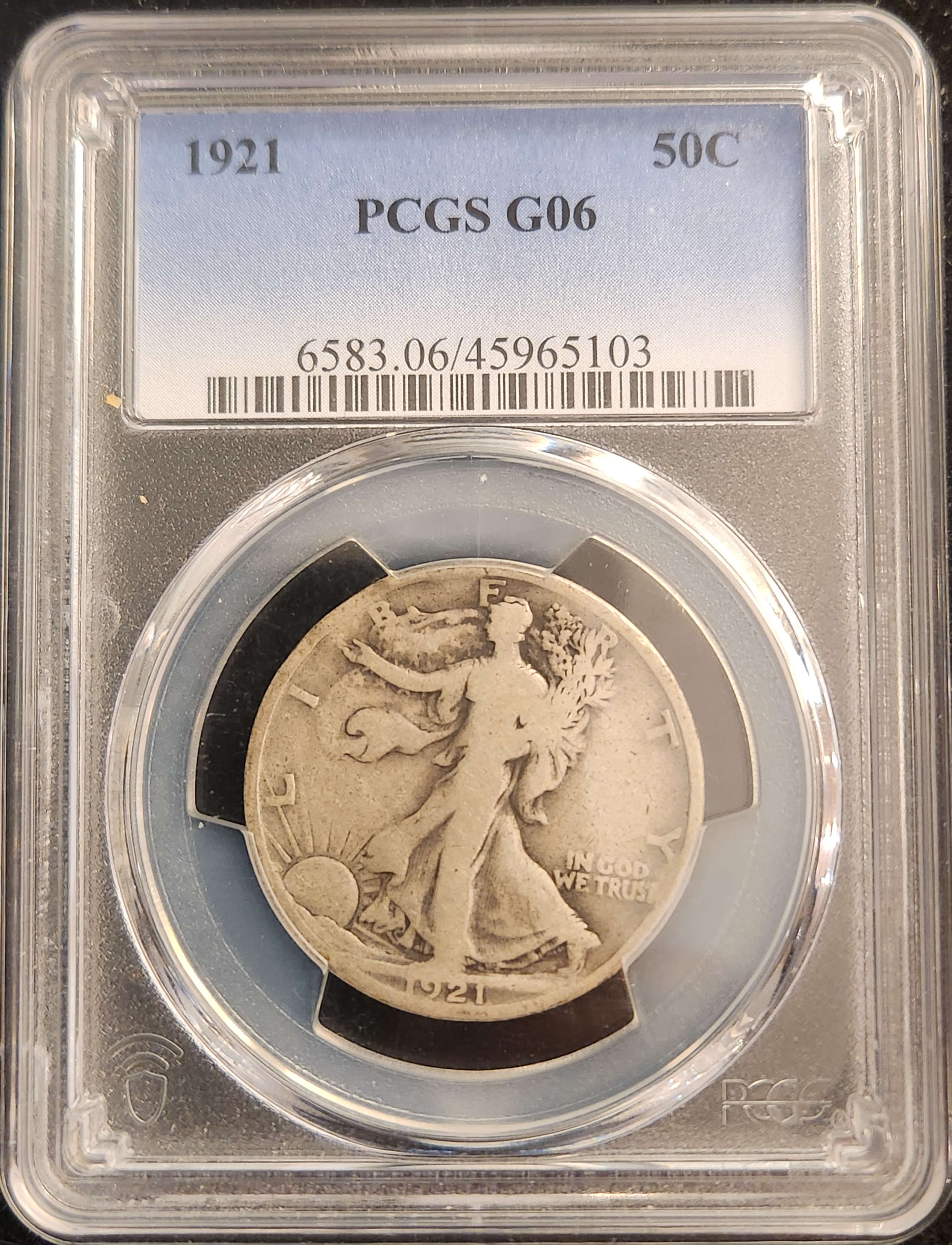 1921 Walking Liberty Half Dollar