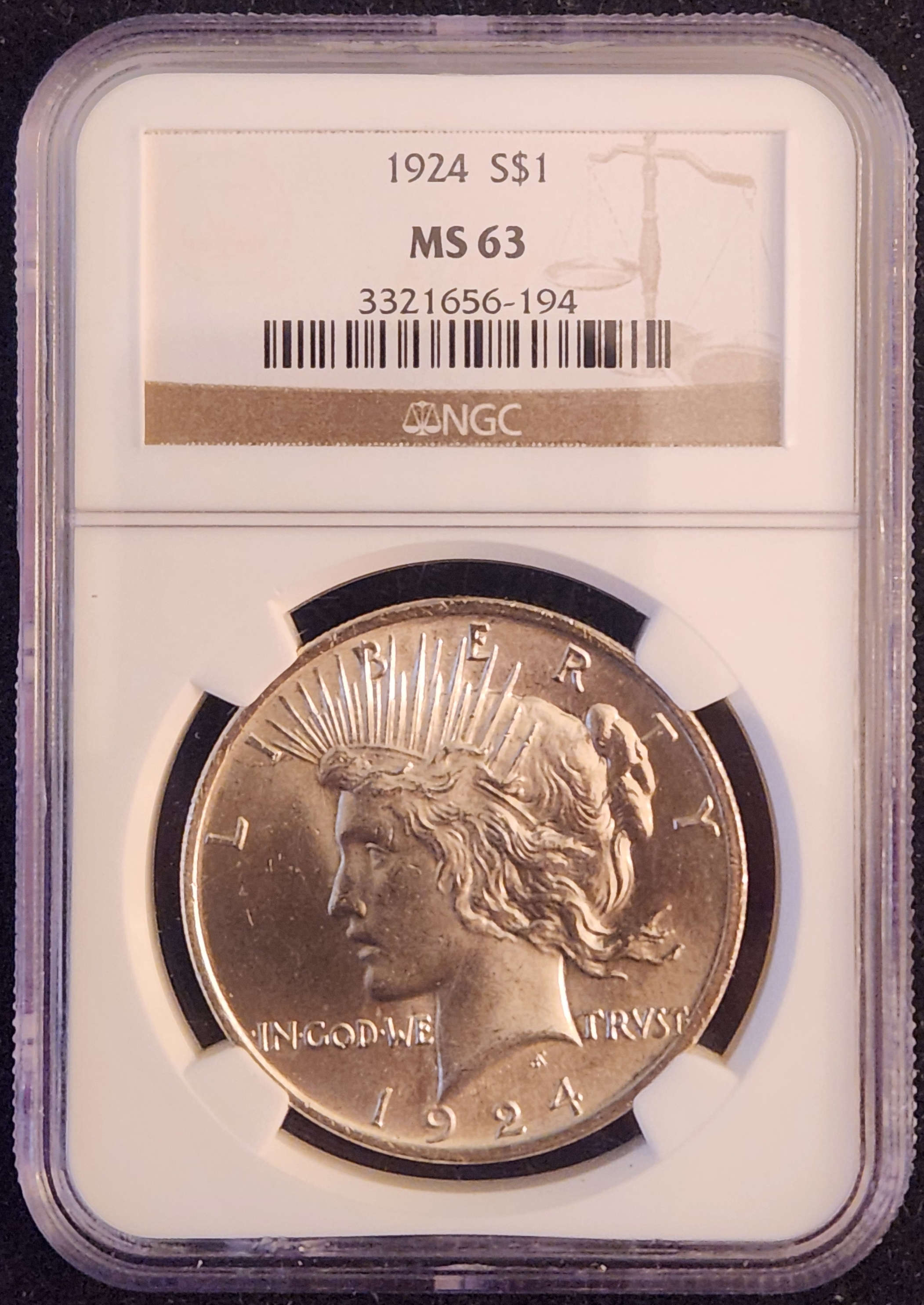 1924 Peace Dollar