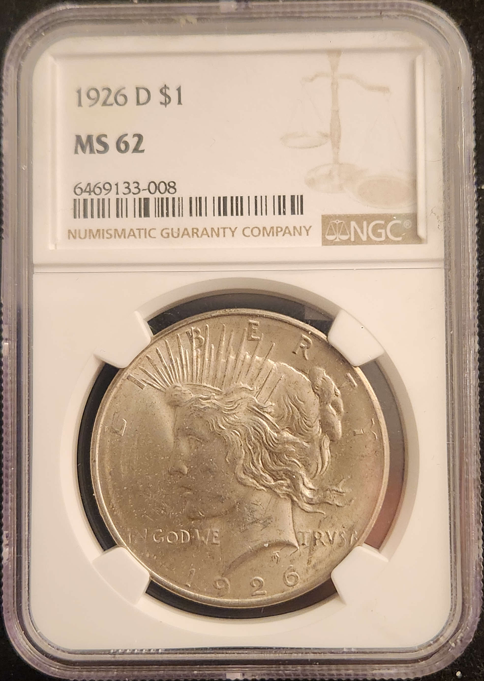 1926D Peace Dollar