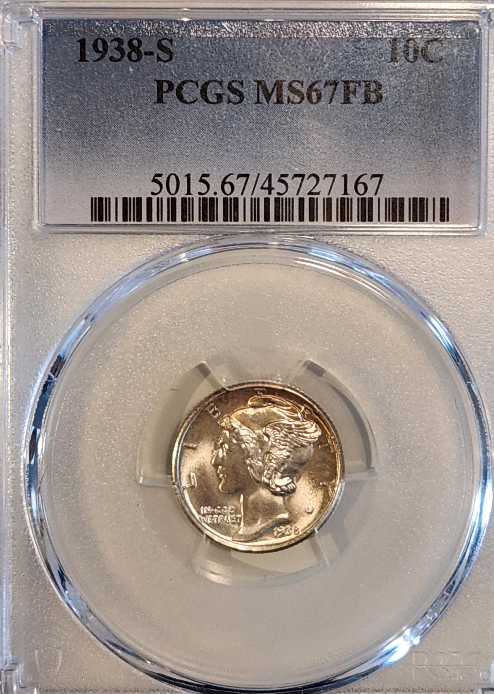 1938S Mercury Dime