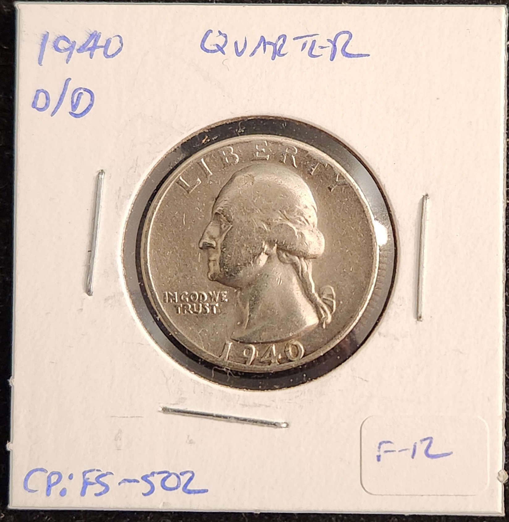 1940D Washington - Silver Quarter