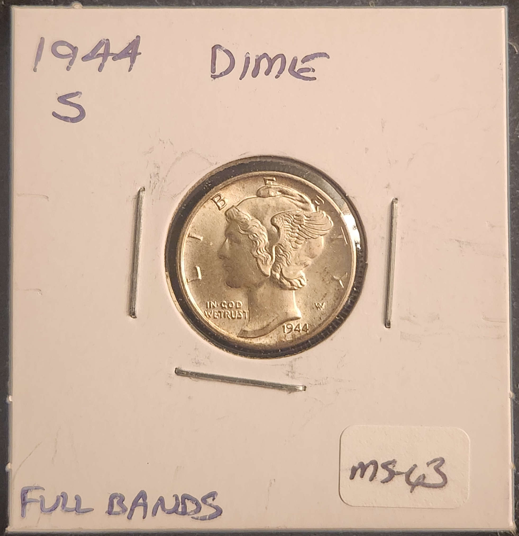 1944S Mercury Dime