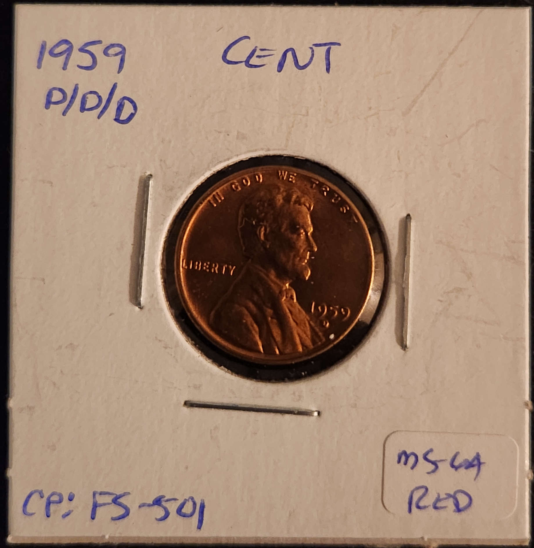 1959D Lincoln Memorial Cent