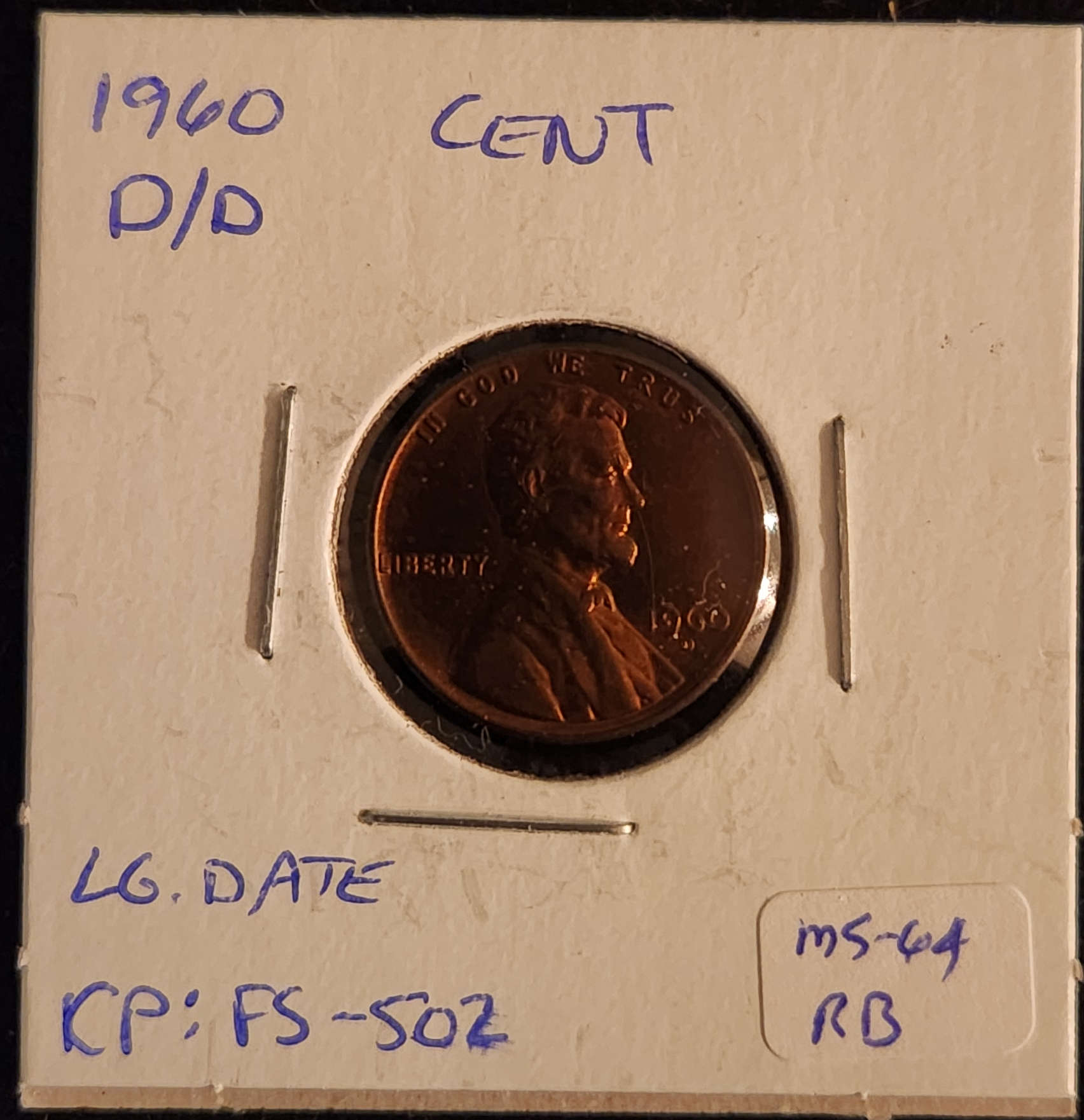 1960D Lincoln Memorial Cent
