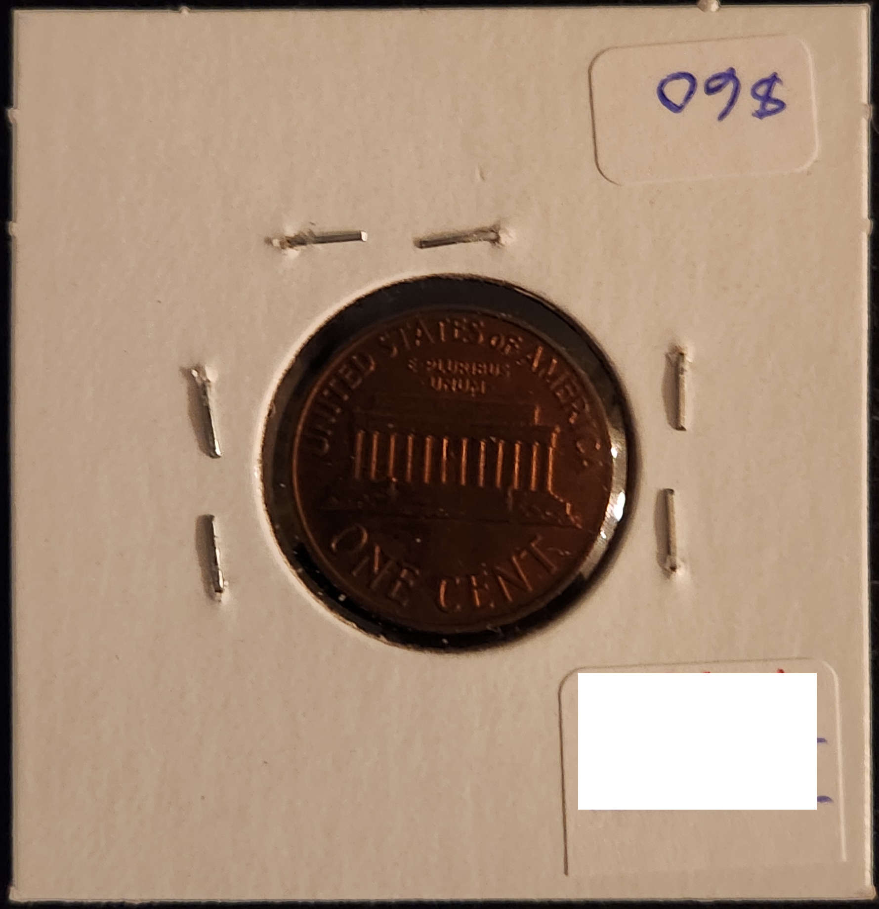 1960D Lincoln Memorial Cent