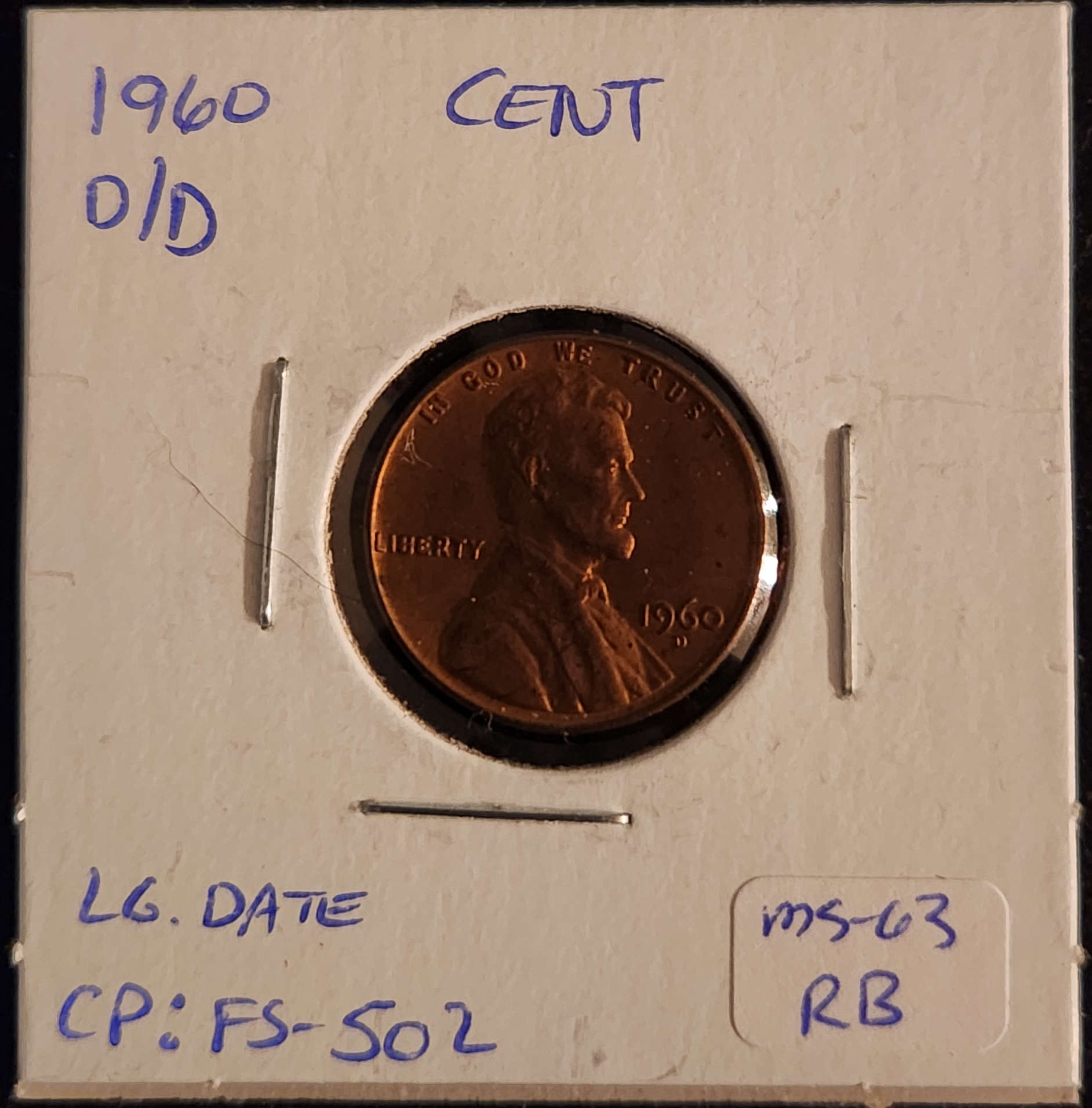 1960D Lincoln Memorial Cent