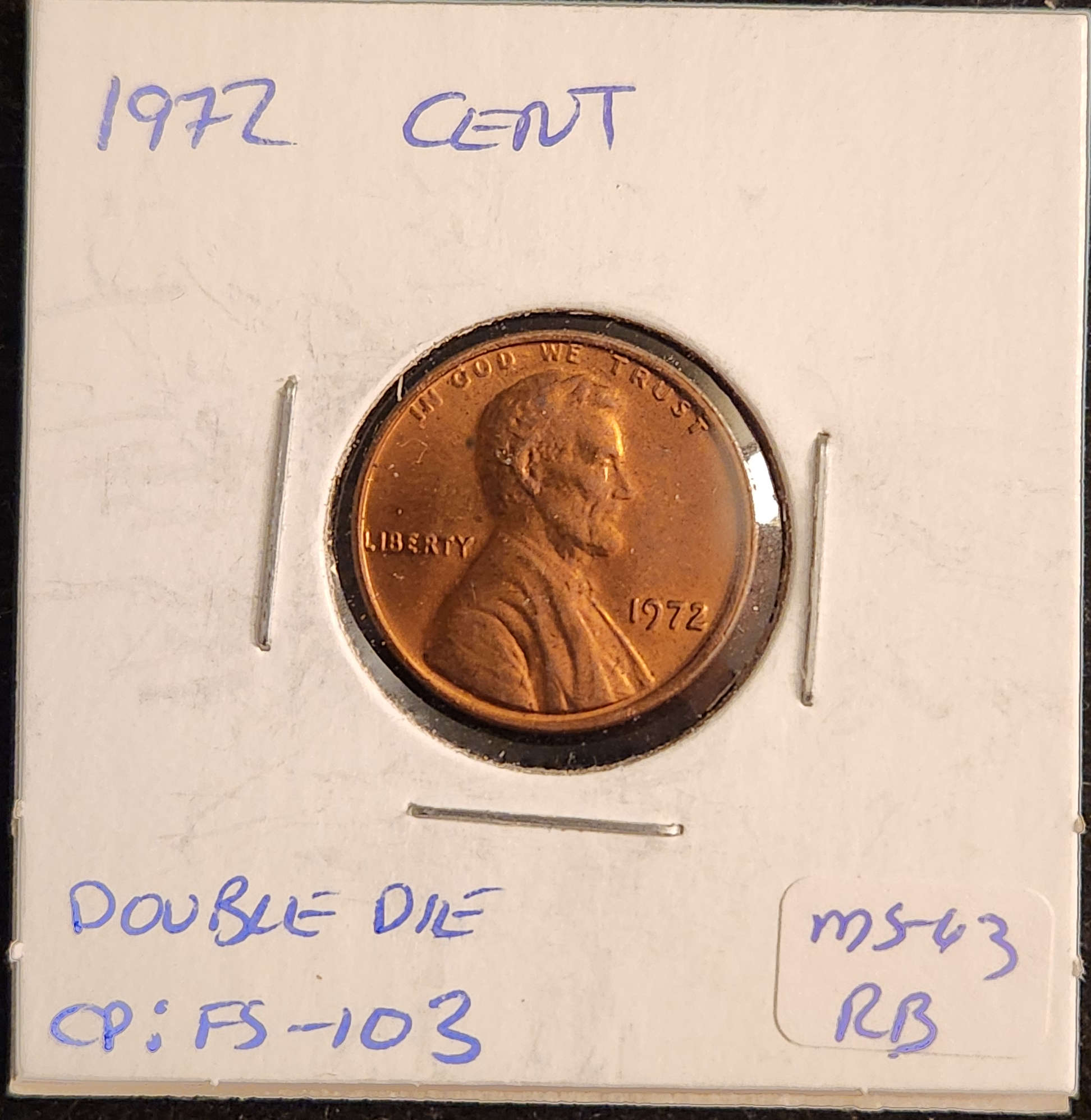1972 Lincoln Memorial Cent