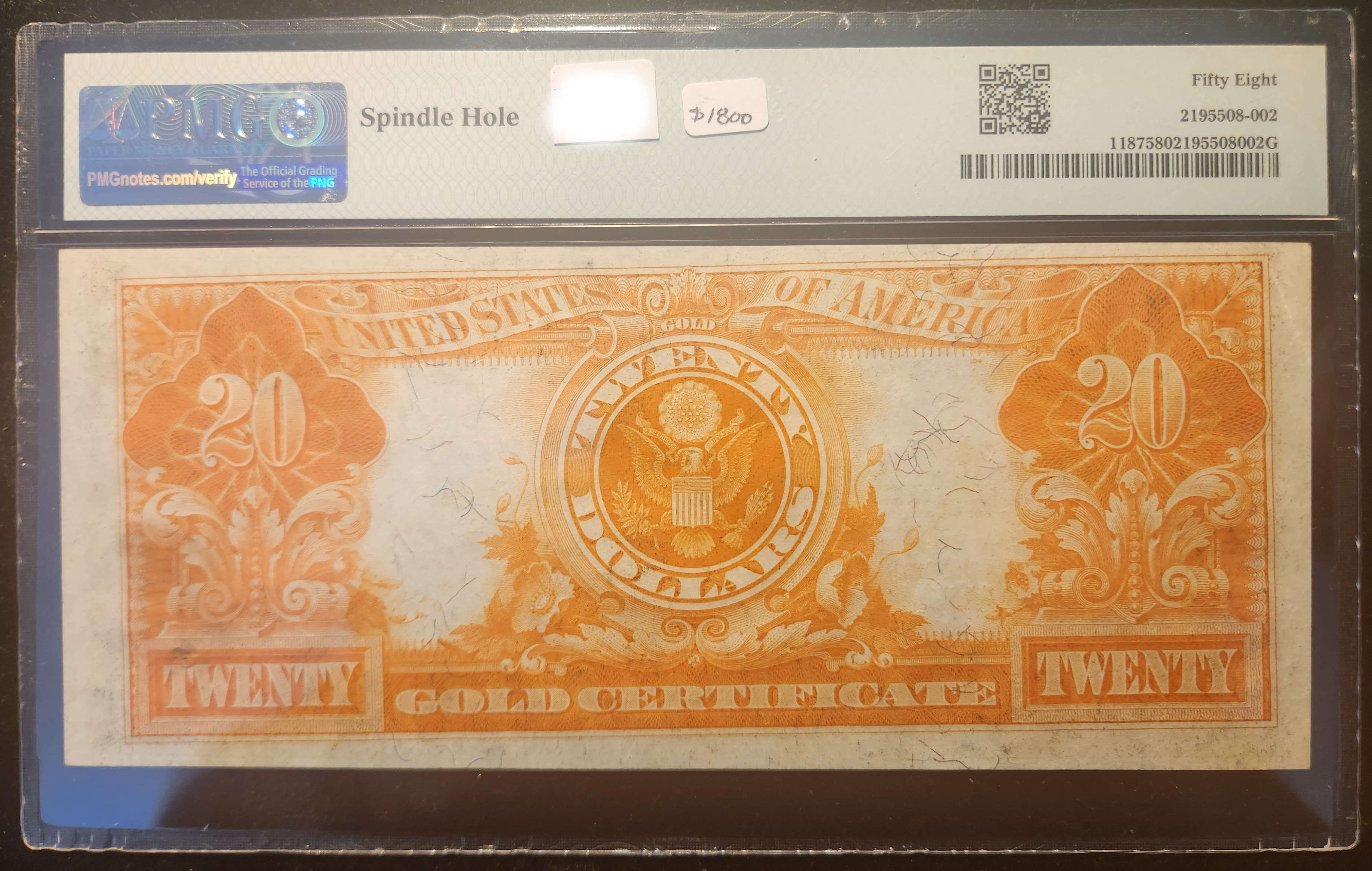 1922 20 Gold Certificate