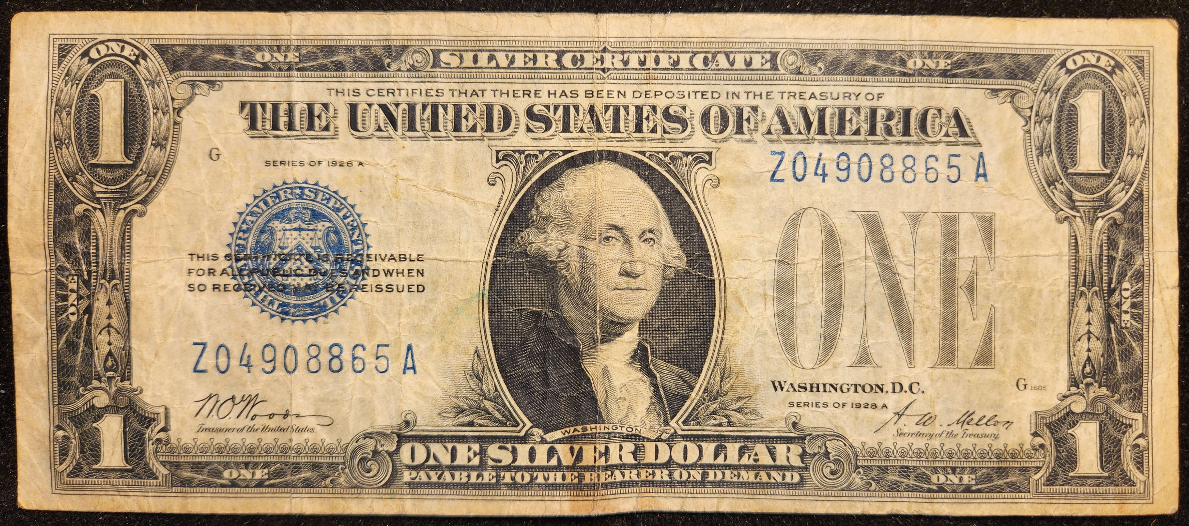 1928A 1 Silver Certificate